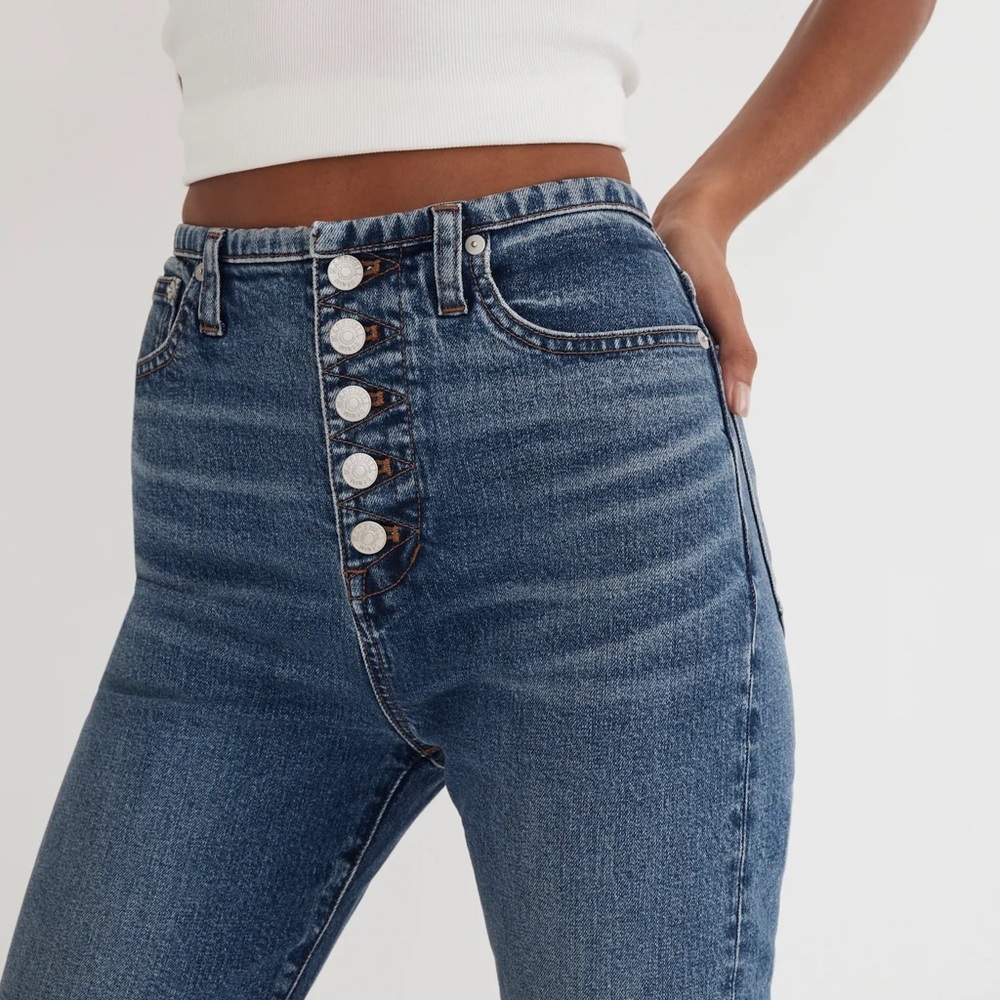 NWT Madewell The '90s Straight Jean in Liola Wash: Binded-Waist Edition size 25